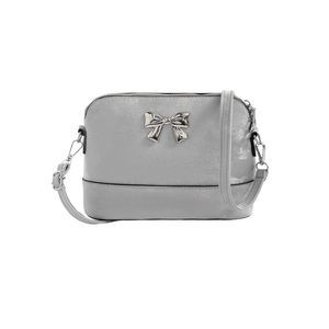 Bow Crossbody Bag Zier Shoulder Handbags With Adjustable Strap Grey T_T